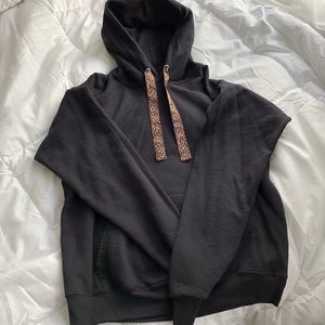 HOODIE WITH LEOPARD DRAWSTRING